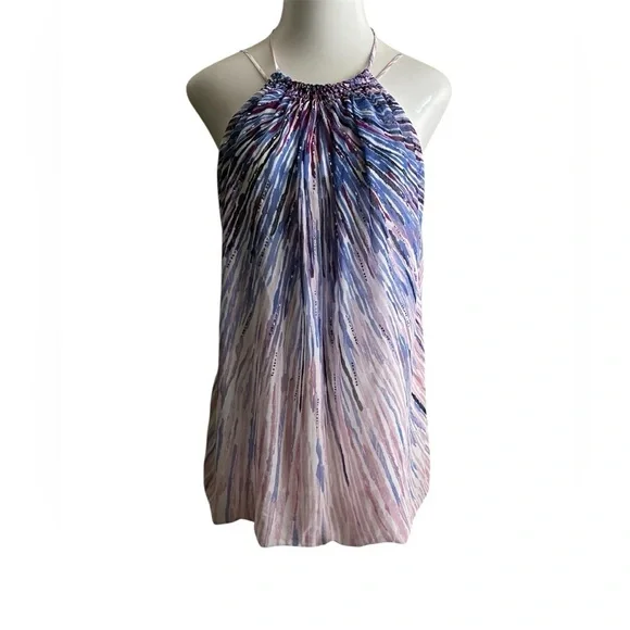 White House Black Market Backless Purple and Pink Dress S - Picture 2 of 12